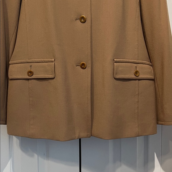 Talbots‎ Tan Wool Button Down Lined Blazer Size 16 - Picture 4 of 12